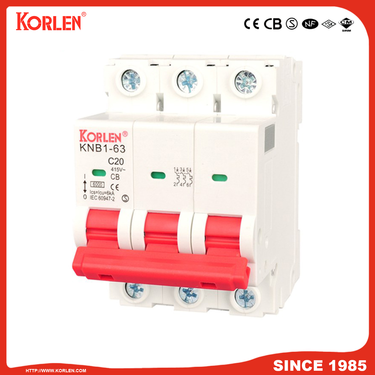 KNB1-63 Miniature Circuit Breaker - Image 3