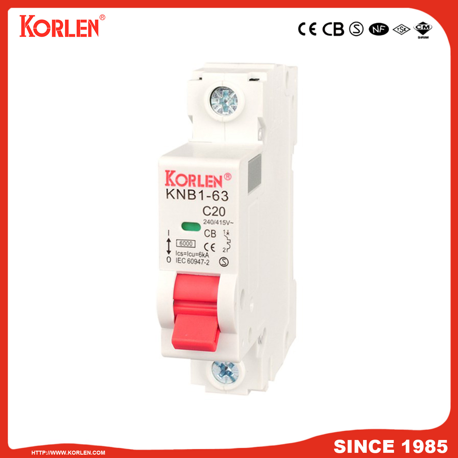 KNB1-63 Miniature Circuit Breaker - Image 2