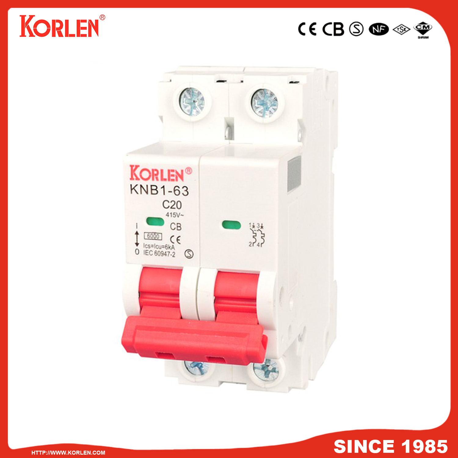Miniature Circuit Breaker 6kA 415V