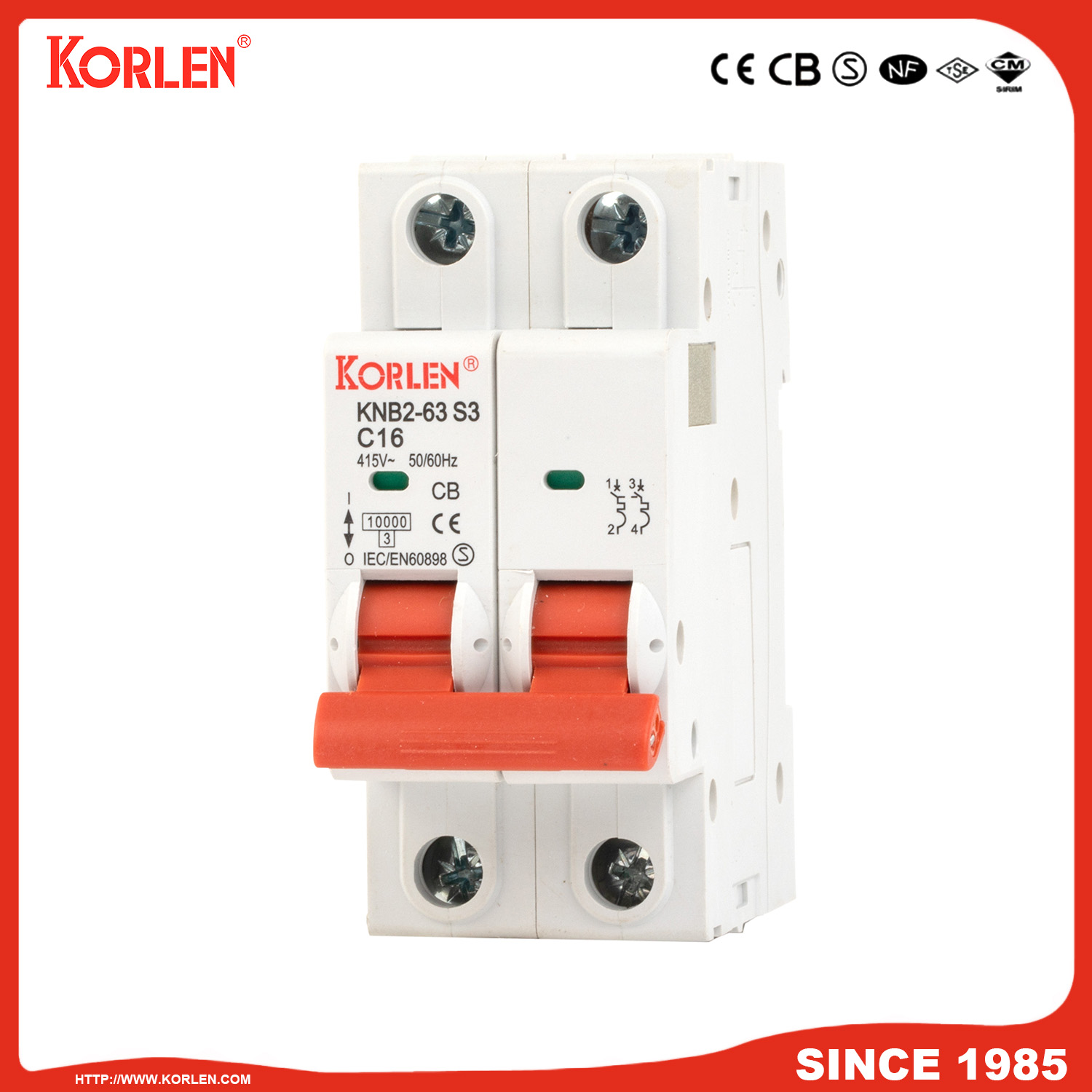 KNB2-63-S3 Miniature Circuit Breaker - Image 2