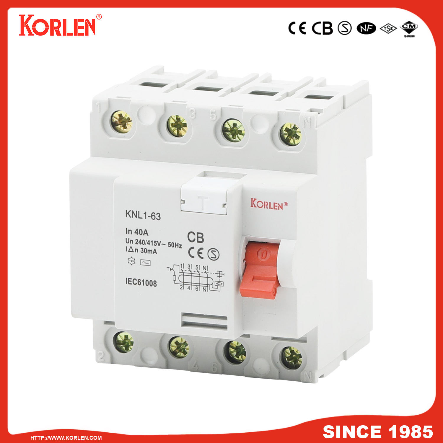 KNL1-63 Residual Current Circuit Breaker - Image 3