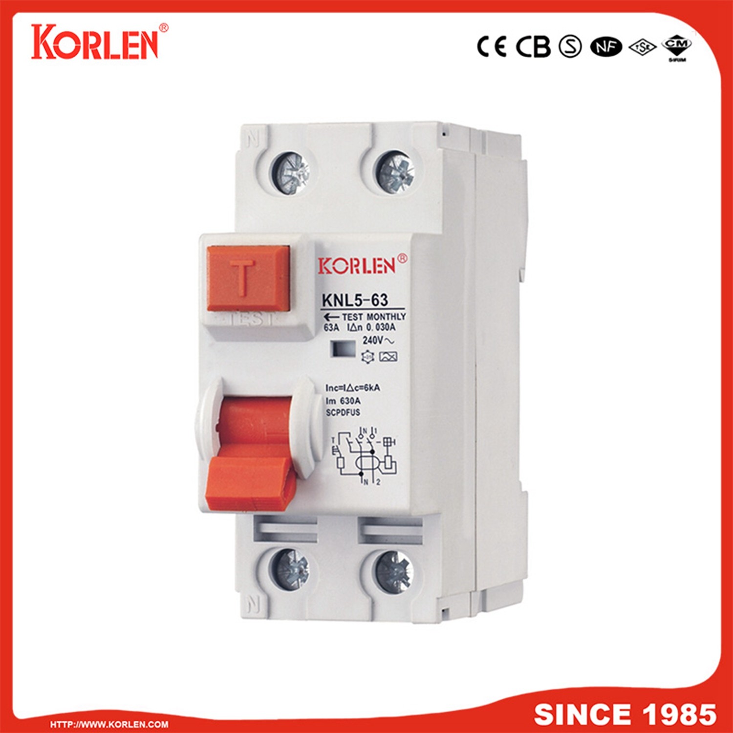 KNL5-63 Residual Current Circuit Breaker (normal) - Image 2