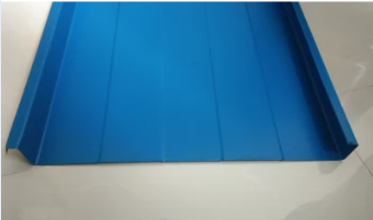 Blue metal tile roofing sheet profile with ribbed design