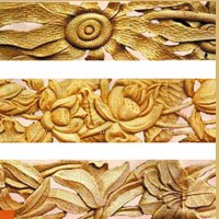 Floral Wood Carving Decorative Trim