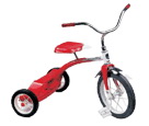 Classic Red Steel Frame Tricycle for Toddlers