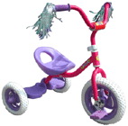 Pink and Purple Children's Tricycle with Step-Through Frame