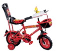 Children's Bicycle with Training Wheels and Push Bar
