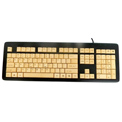 108-Key Bamboo Keyboard with Black Border