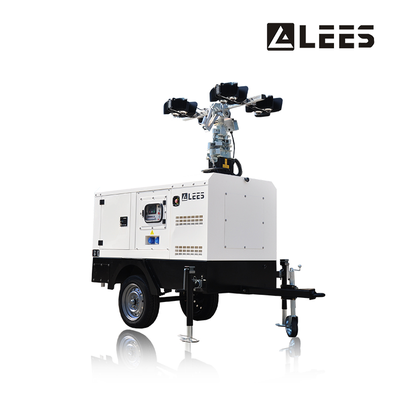 Kubota Hydraulic light tower 9m LED lights high mast lighting tower for sale - Image 3