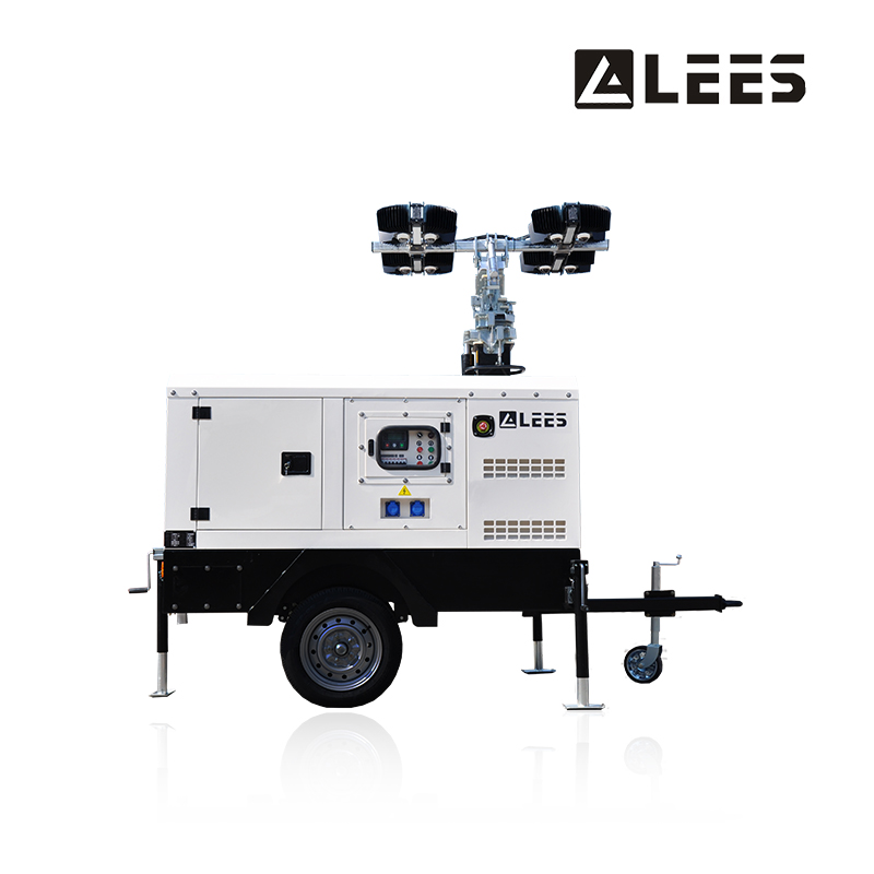 Kubota Hydraulic light tower 9m LED lights high mast lighting tower for sale - Image 2
