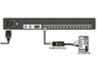16-Port KVM Switch with LCD and Keyboard
