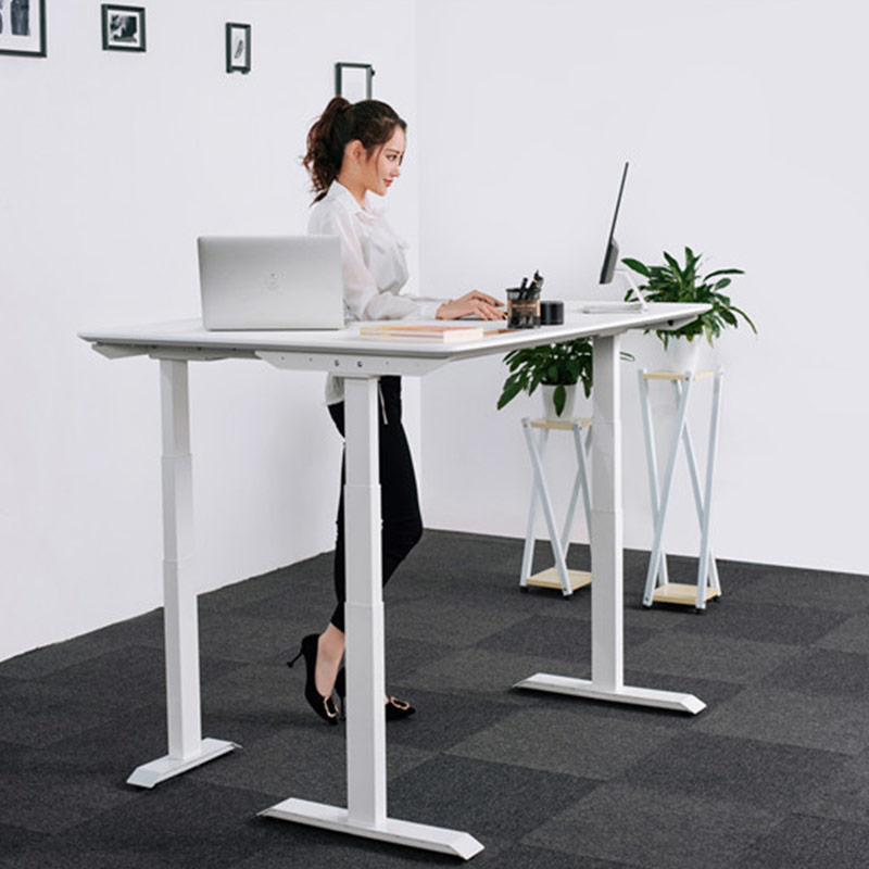 Electric Height Adjustable L-Shaped Desk