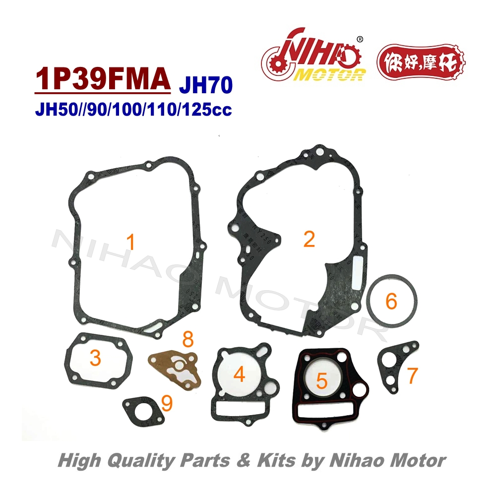 L3 33 JH70 Full Gasket Set JIALING 70cc Chinese Motorcycle Parts 1P47FMC Cub Engine Spare - Image 3