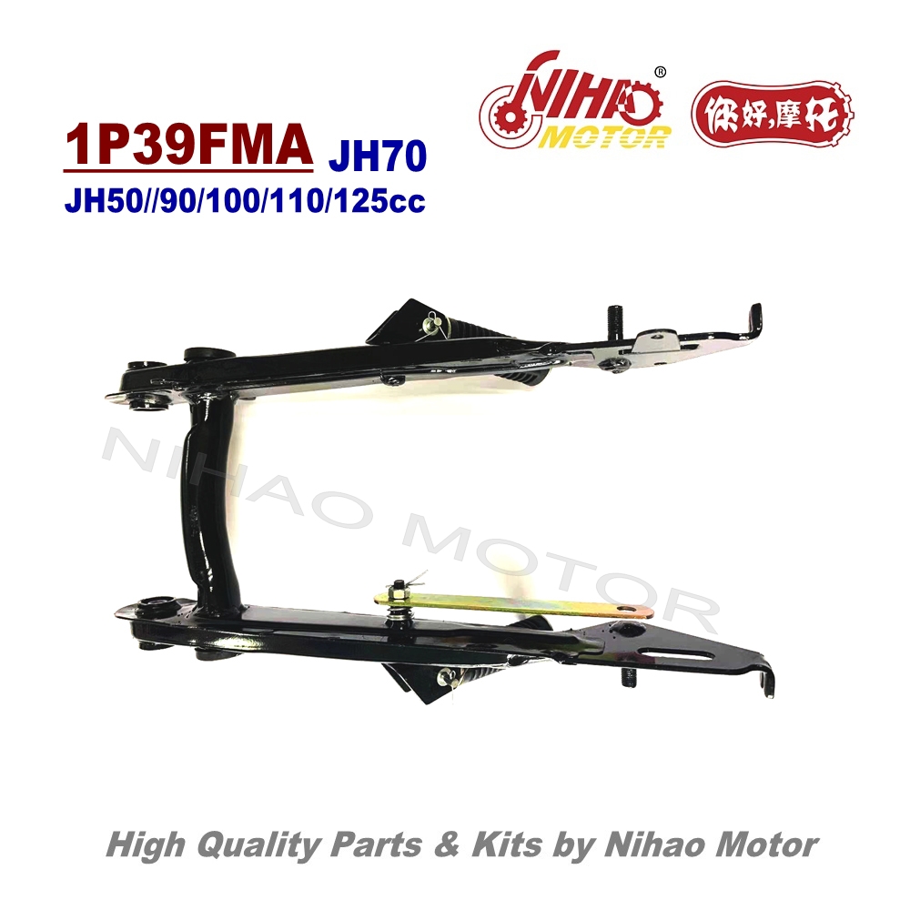 Front fork assembly showing mounting points