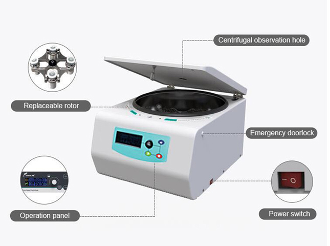 5,500 RPM Laboratory Centrifuge with Horizontal Rotor