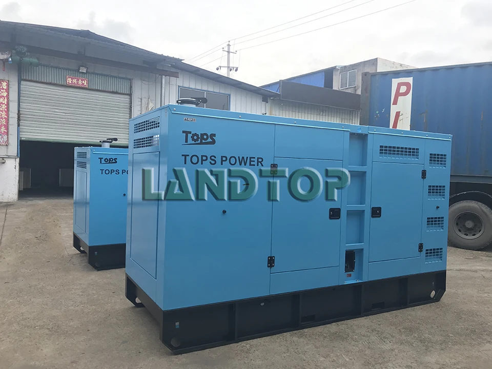 Water-cooled diesel generator set side view