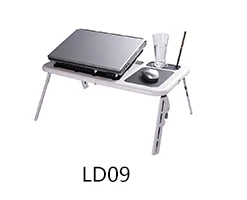 Laptop table in folded position