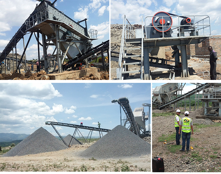 Stone crushing plant installation