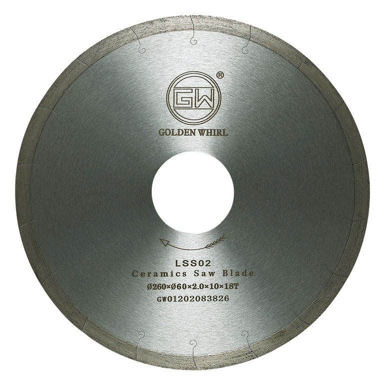 Laser Trough Ceramic Tile Saw Blade, 260 mm