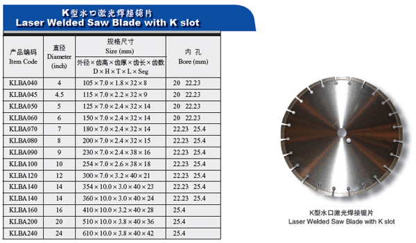 Laser Welded Diamond Saw Blade