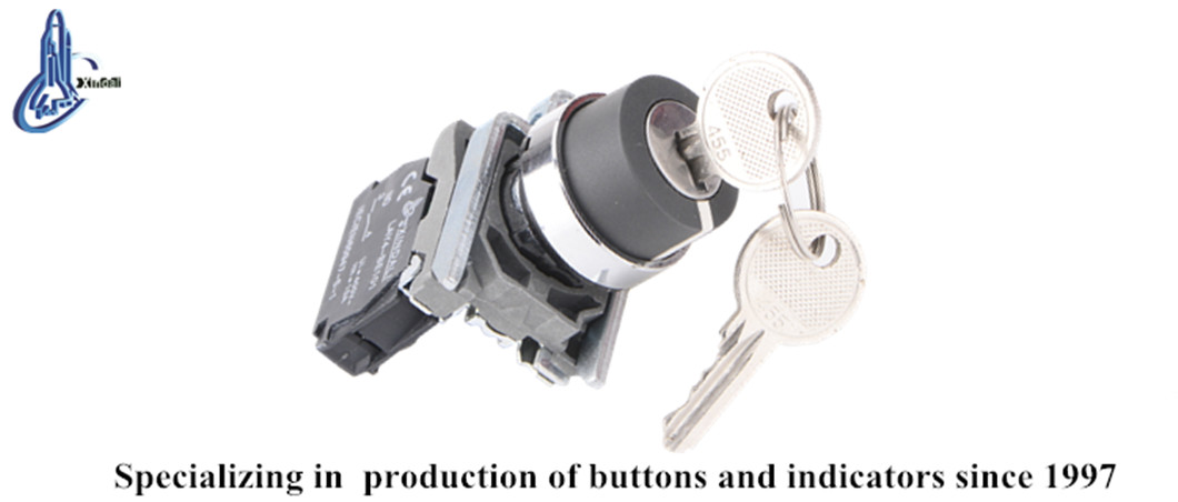 Close up of the keylock switch mechanism