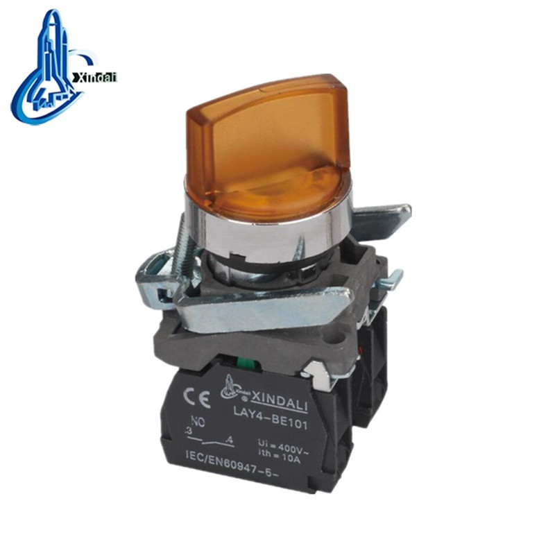 Yellow LED Push Button Switch Indicator