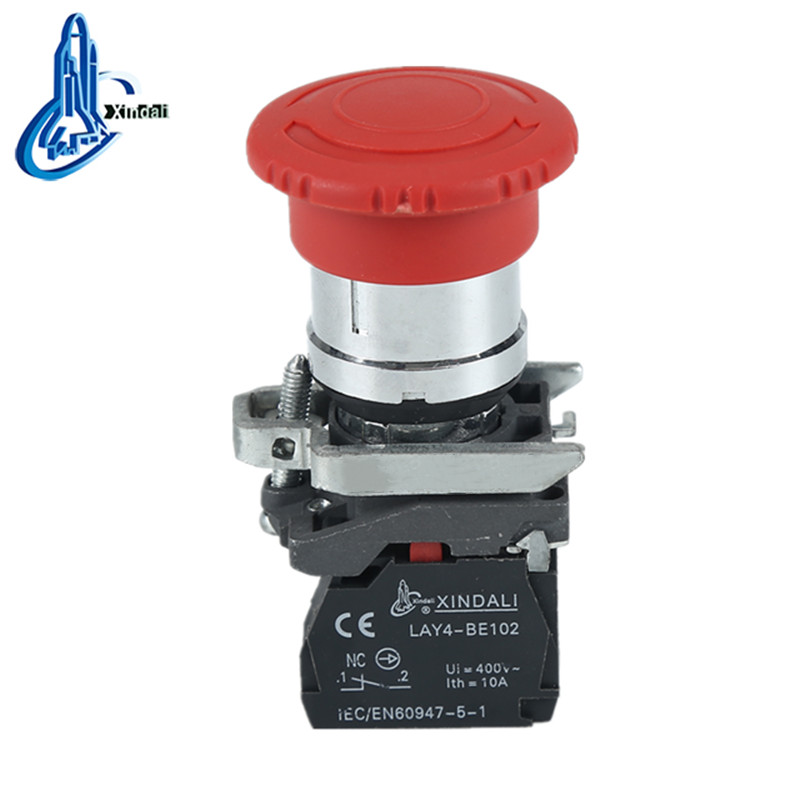 LAY4-BS542 mushroom head latching push emergency stop button cover image - Image 3