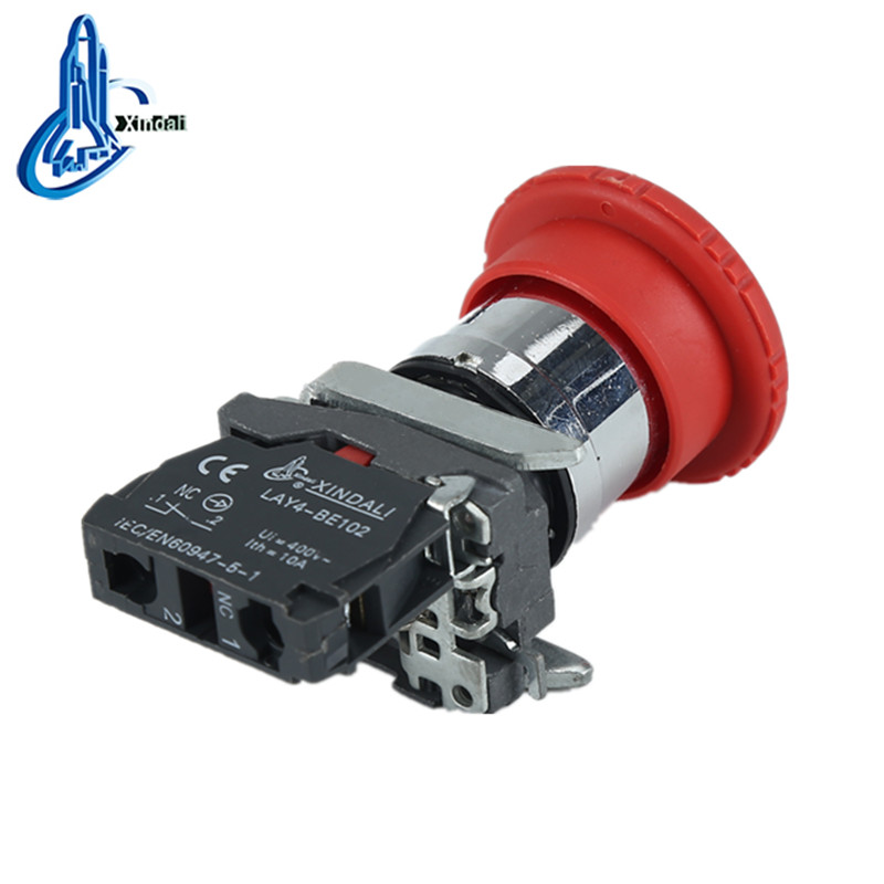LAY4-BS542 mushroom head latching push emergency stop button cover image - Image 2