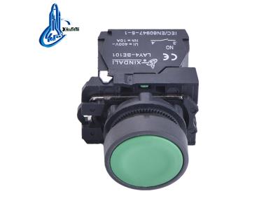 LAY4-EA31 single pole plastic green spring return push button switch - Image 2
