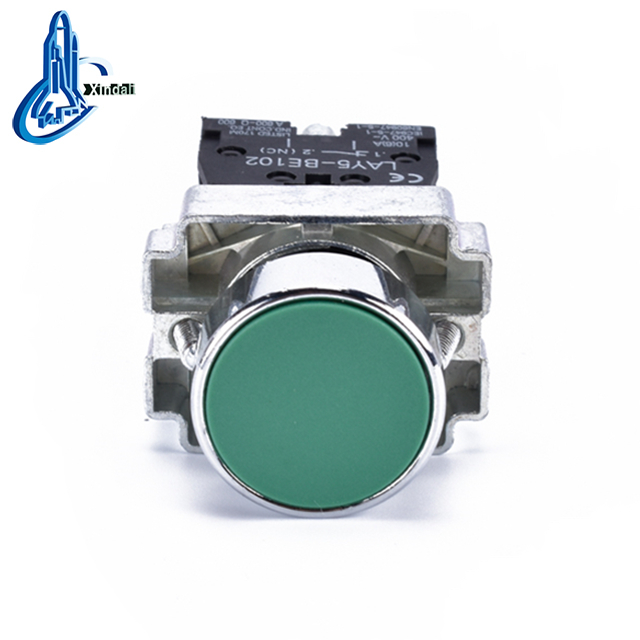 Metal Flush Green Spring Return Push Button for Elevators