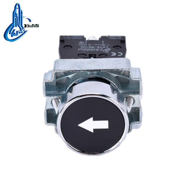Metal Electric Push Button Switch with Arrow Symbol