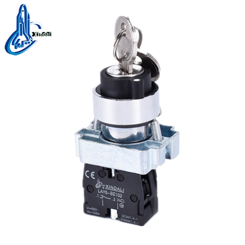LAY5-BG21 push button switch 3 position latching key switch for elevator - Image 3