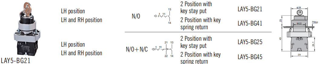 Technical diagram showing 2-position and 3-position switch configurations and wiring.