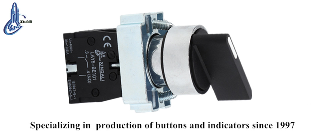 Close up of the selector switch terminal and contact configuration