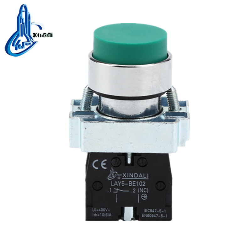 LAY5-BL31 electrical switch spring convex head latching push button switch - Image 3
