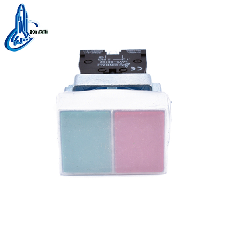 Double Head Flush Push Button with Rubber Cap