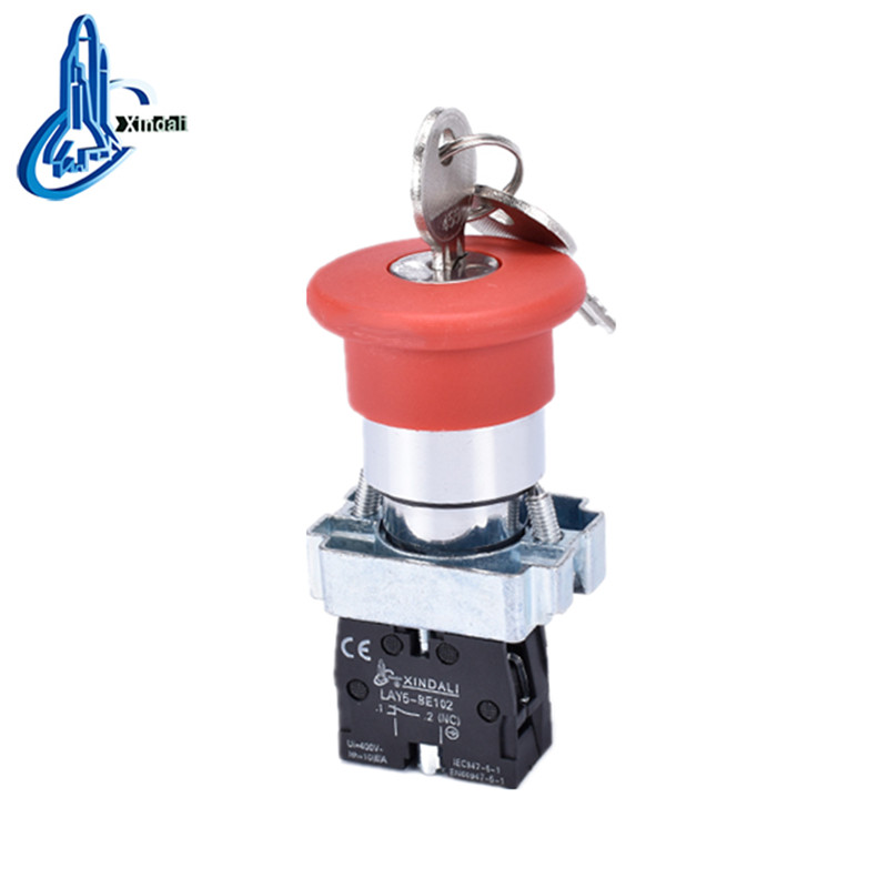 LAY5-BS142 mushroom switchlock emergency stop push button switch with key - Image 3