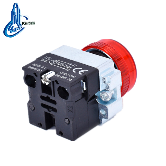LAY5-BV74 metal led indicator lamp push button switch with pilot light - Image 2