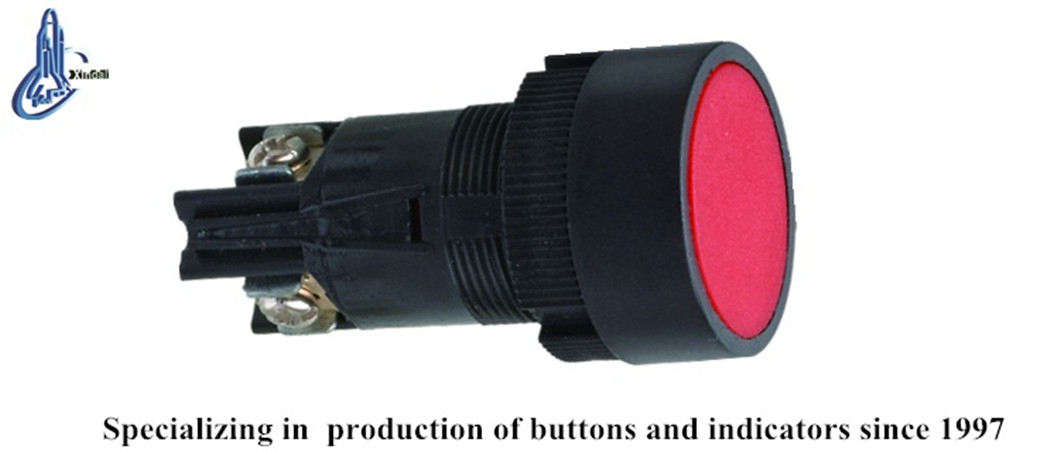 Flush mount push button installed on a control panel