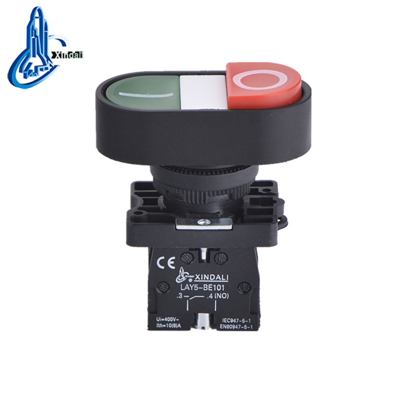 LAY5-EB8425 double head switch on off 220v 10a double push button - Image 3