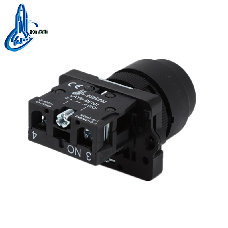 LAY5-EL21 convex head black plastic button lay5 black push button - Image 2