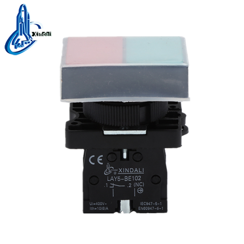 LAY5-EL9325 waterproof cover double head on off no nc push button switch - Image 3