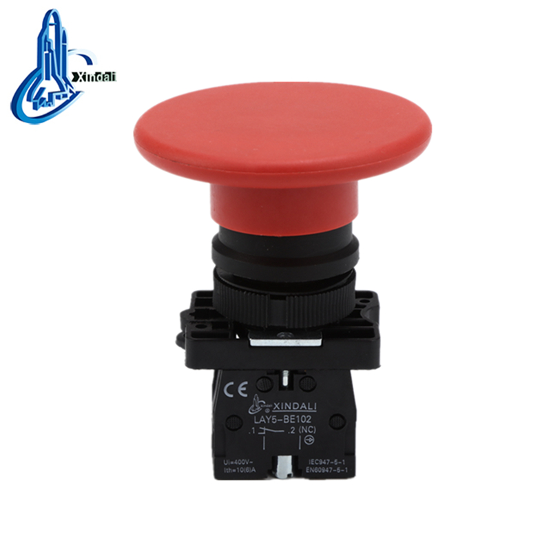 LAY5-ER42 big red mushroom electrical button pushbutton spring return switch - Image 3