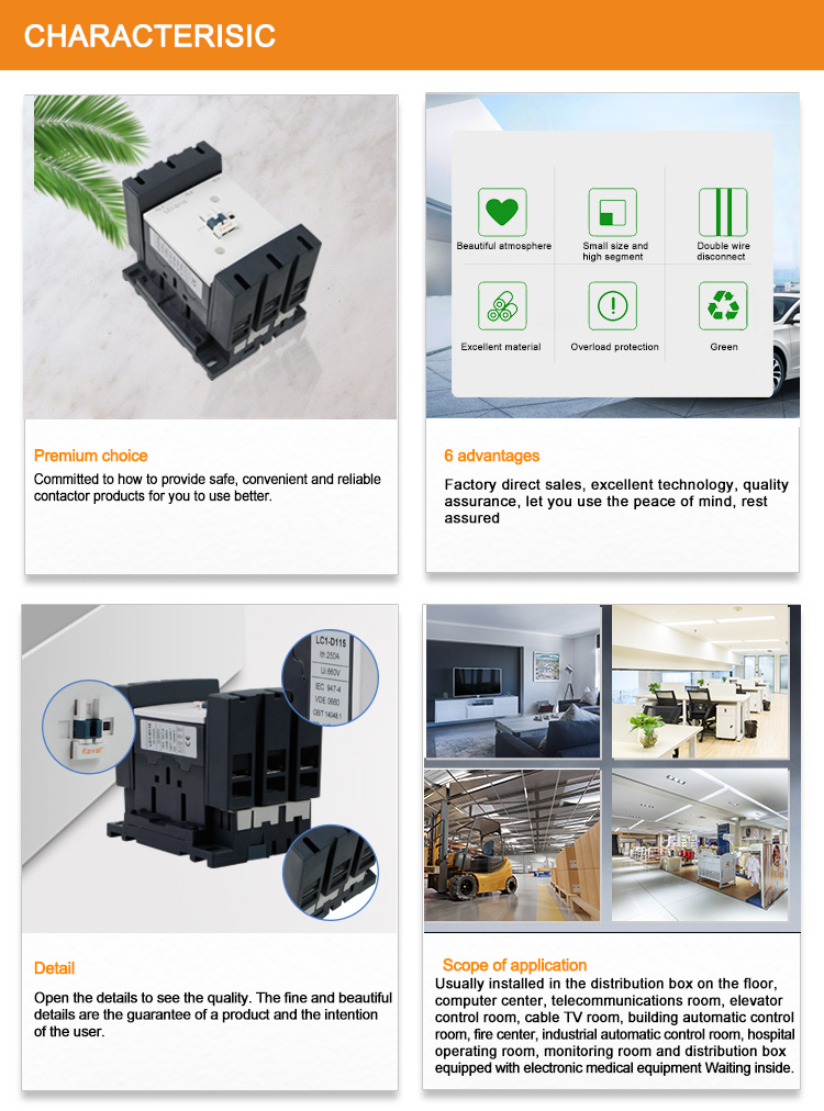 AC Contactor installation diagram and features overview