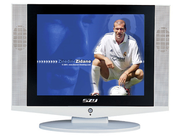 Vintage LCD Television with Integrated Speakers