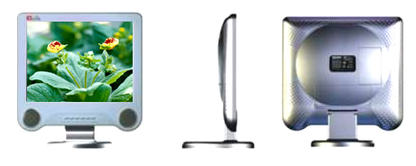LCD Computer Monitor with Integrated Speakers