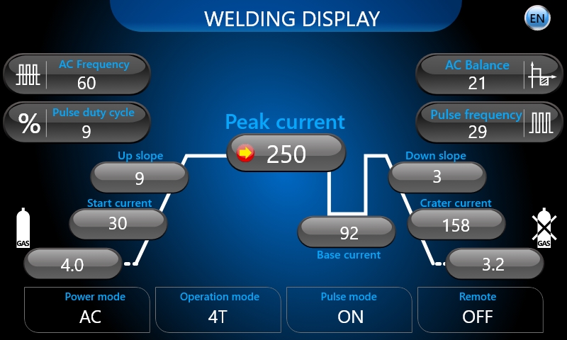 AC/DC TIG Welding Machine with LCD Interface