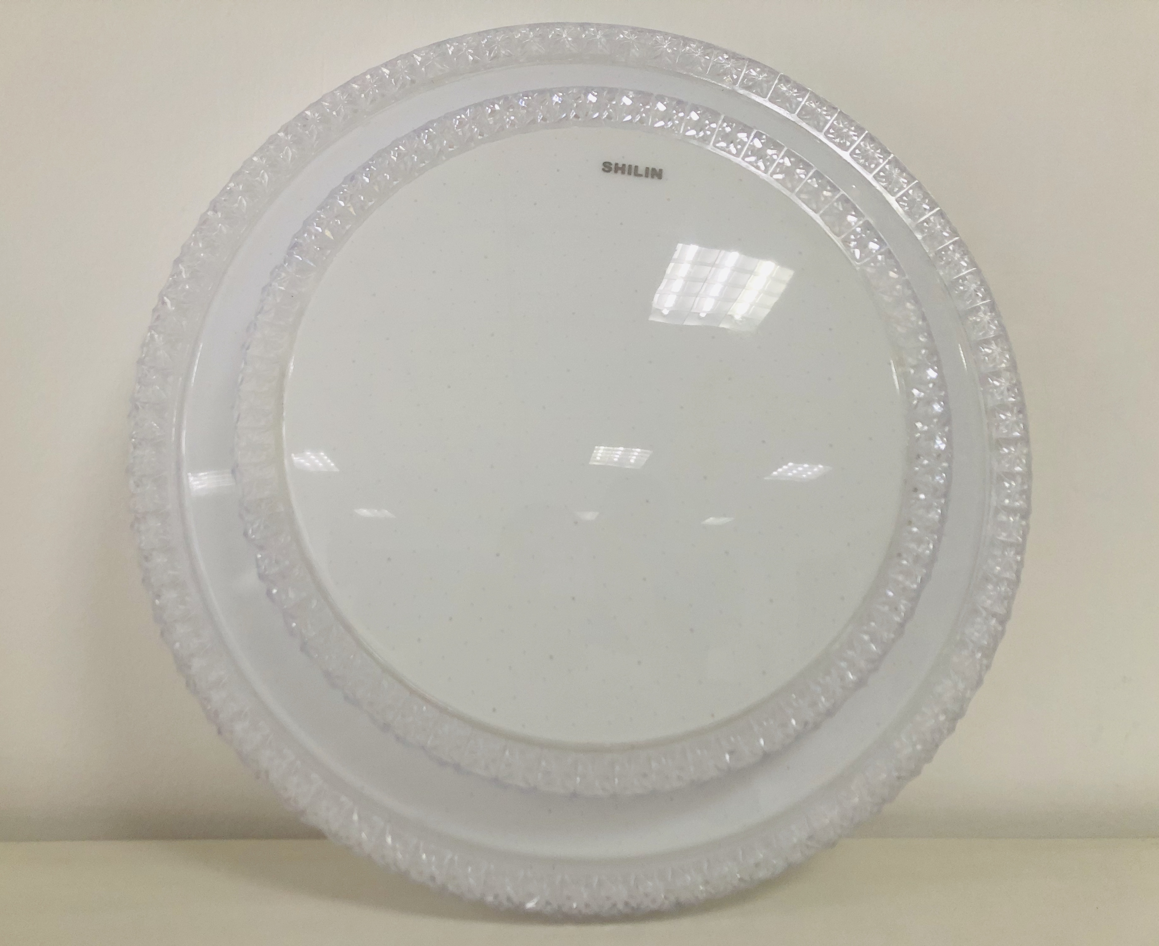Layered LED Ceiling Light with Crystal-Like Edging