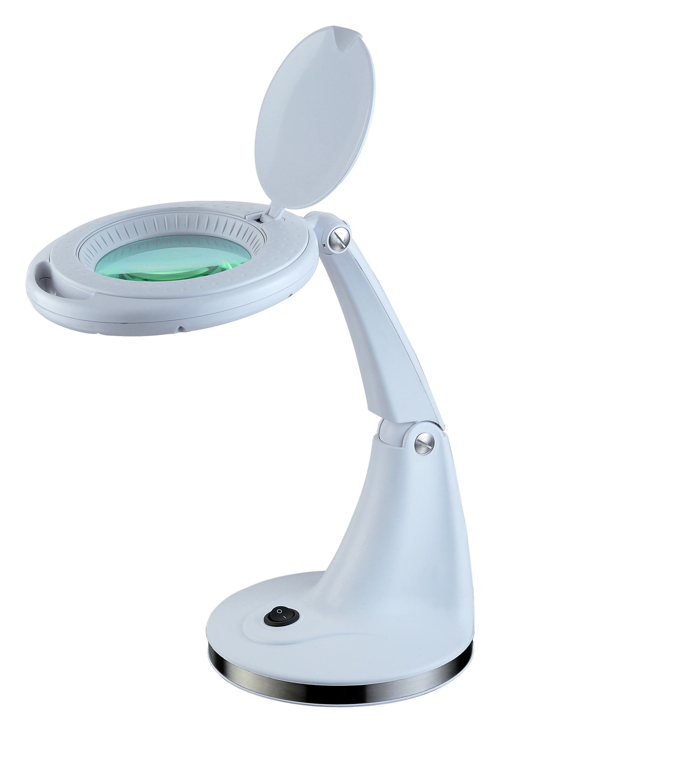 LED Illuminated Magnifier Desk Lamp