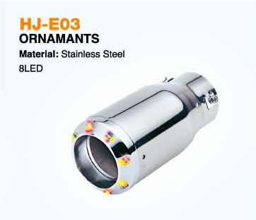 Automotive Exhaust Muffler with Integrated LEDs